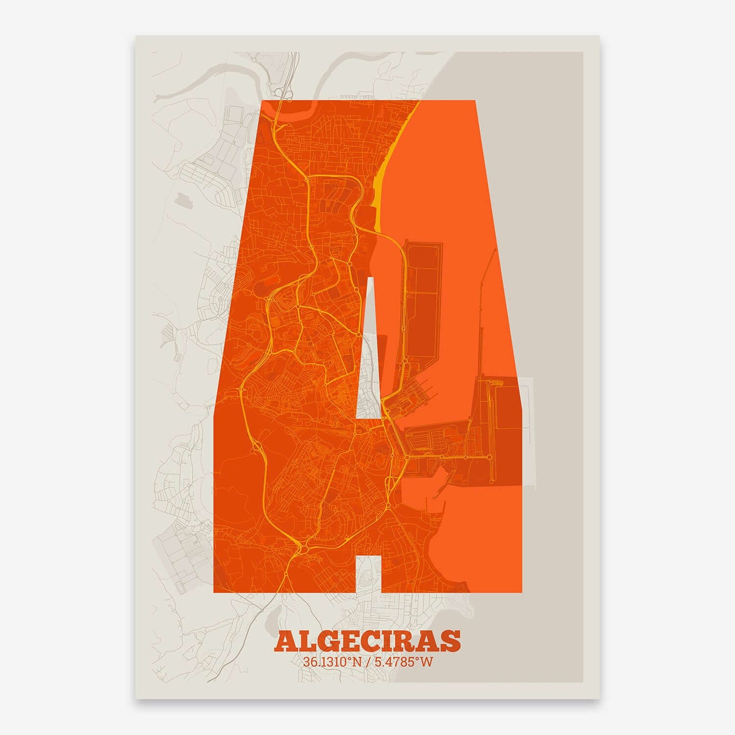 Lámina decorativa de Algeciras – "La Súper Bold"