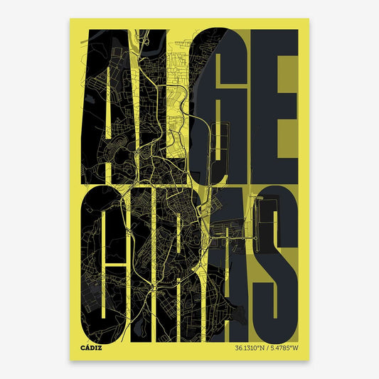 A graphic memory of Algeciras – Contemporary typographic print