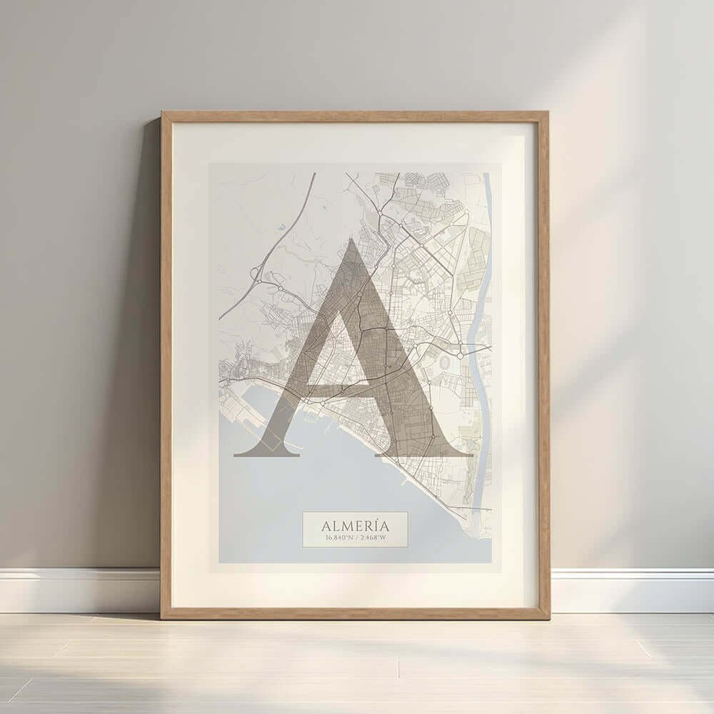 Lámina elegante de Almería – Póster minimlaista y sofisticado
