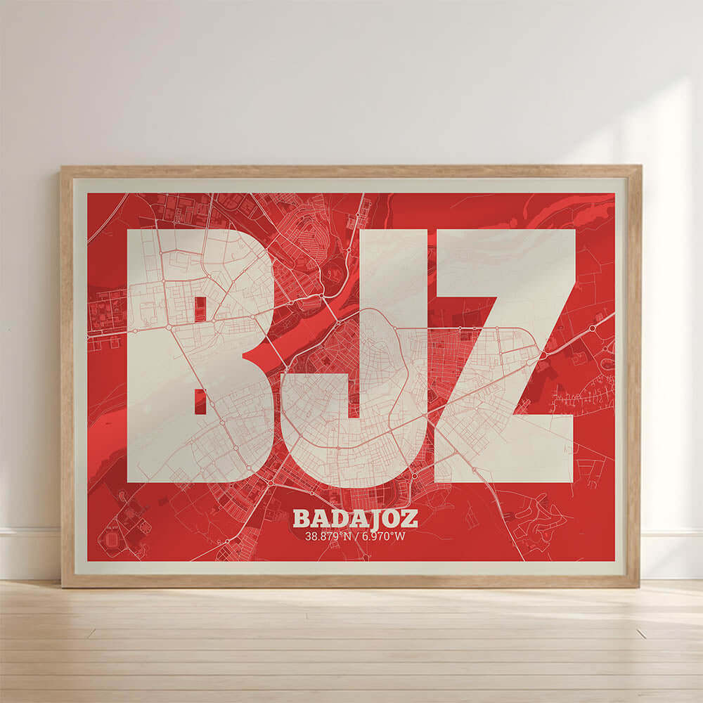 Lámina decorativa de Badajoz – "La Súper Bold"