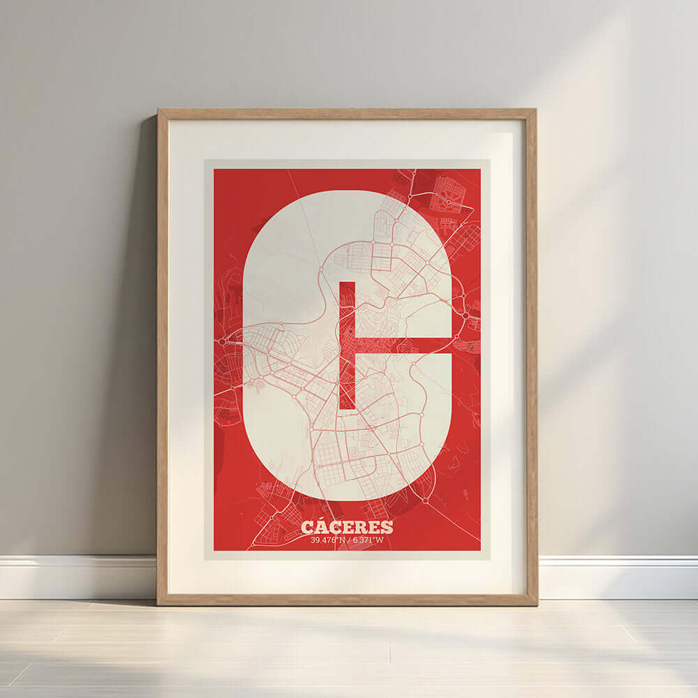 Lámina decorativa de Cáceres – "La Súper Bold"