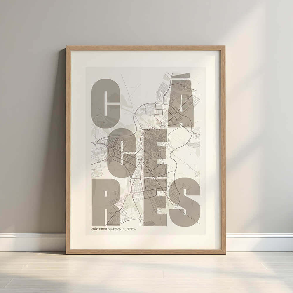 Mapa artístico de Cáceres – "Cada Letra a su Aire"