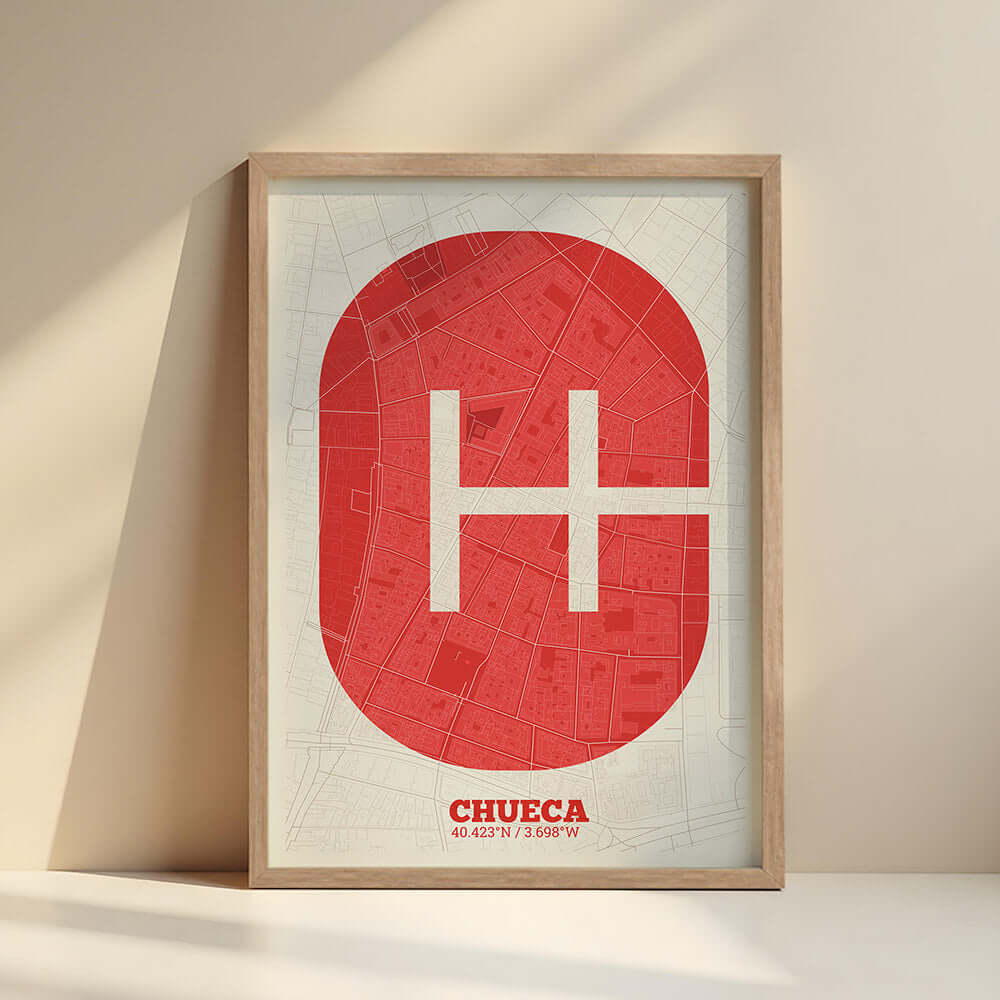 Lámina decorativa de Chueca, Madrid – "La Súper Bold"