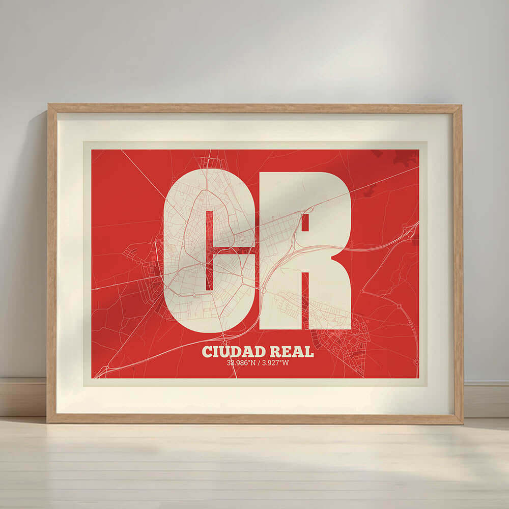 Lámina decorativa de Ciudad Real – "La Súper Bold"