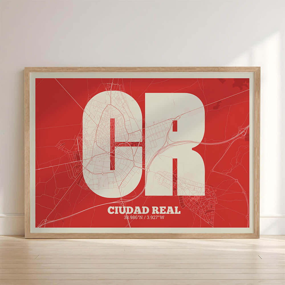 Lámina decorativa de Ciudad Real – "La Súper Bold"