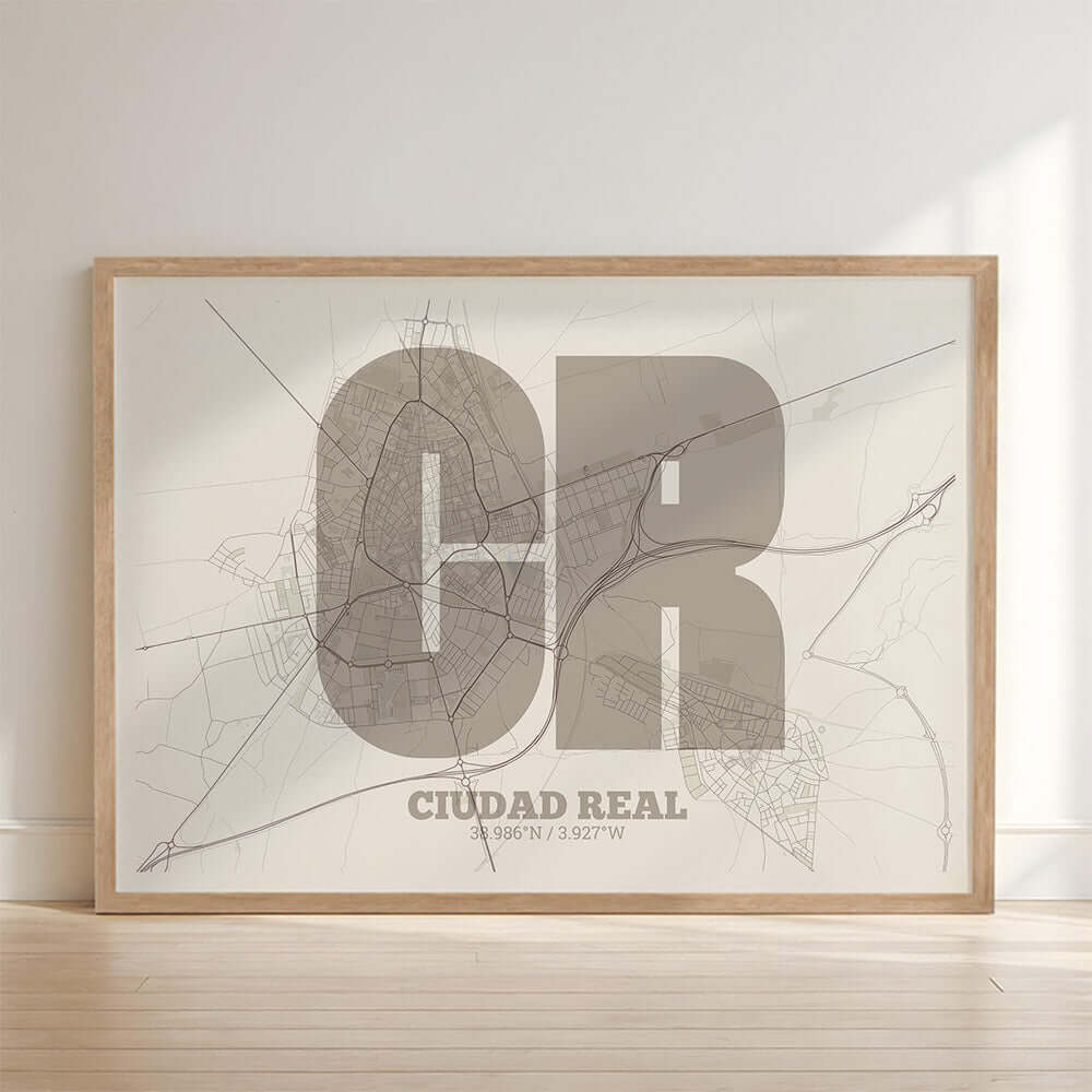 Lámina decorativa de Ciudad Real – "La Súper Bold"