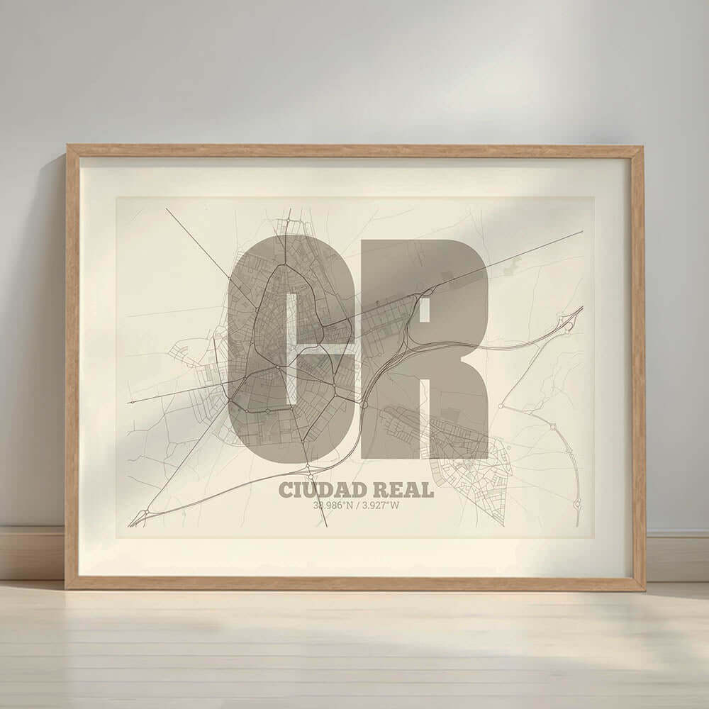 Lámina decorativa de Ciudad Real – "La Súper Bold"