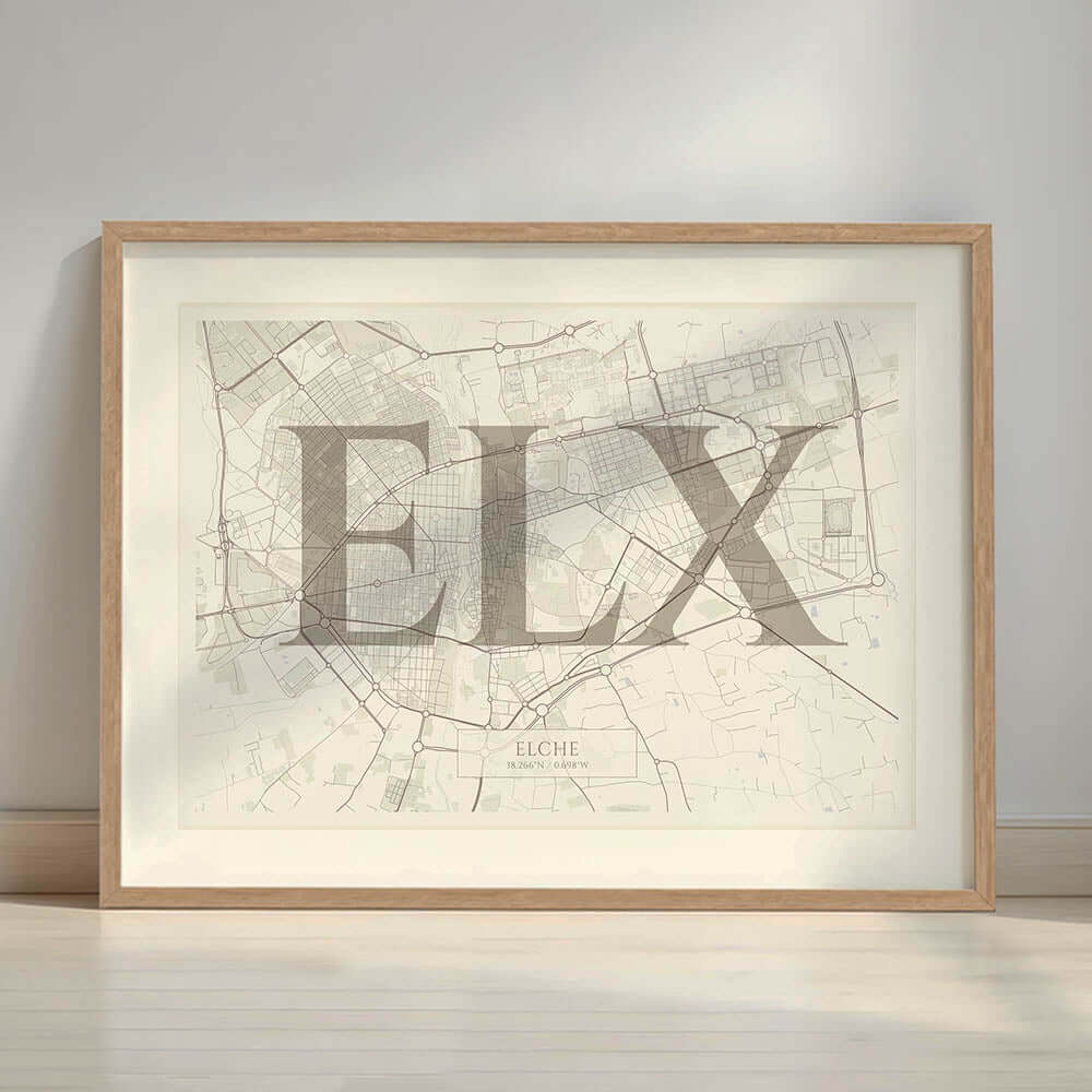 Lámina elegante de Elche – Póster minimlaista y sofisticado