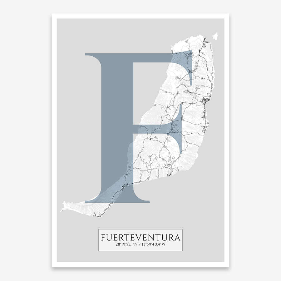 Lámina elegante de Fuerteventura – Póster minimlaista y sofisticado
