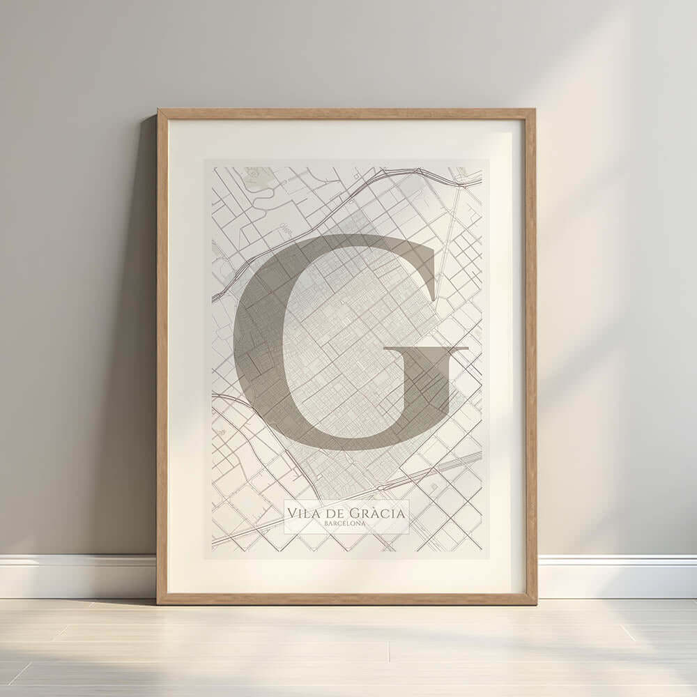 Lámina elegante de Barcelona – Póster minimlaista y sofisticado