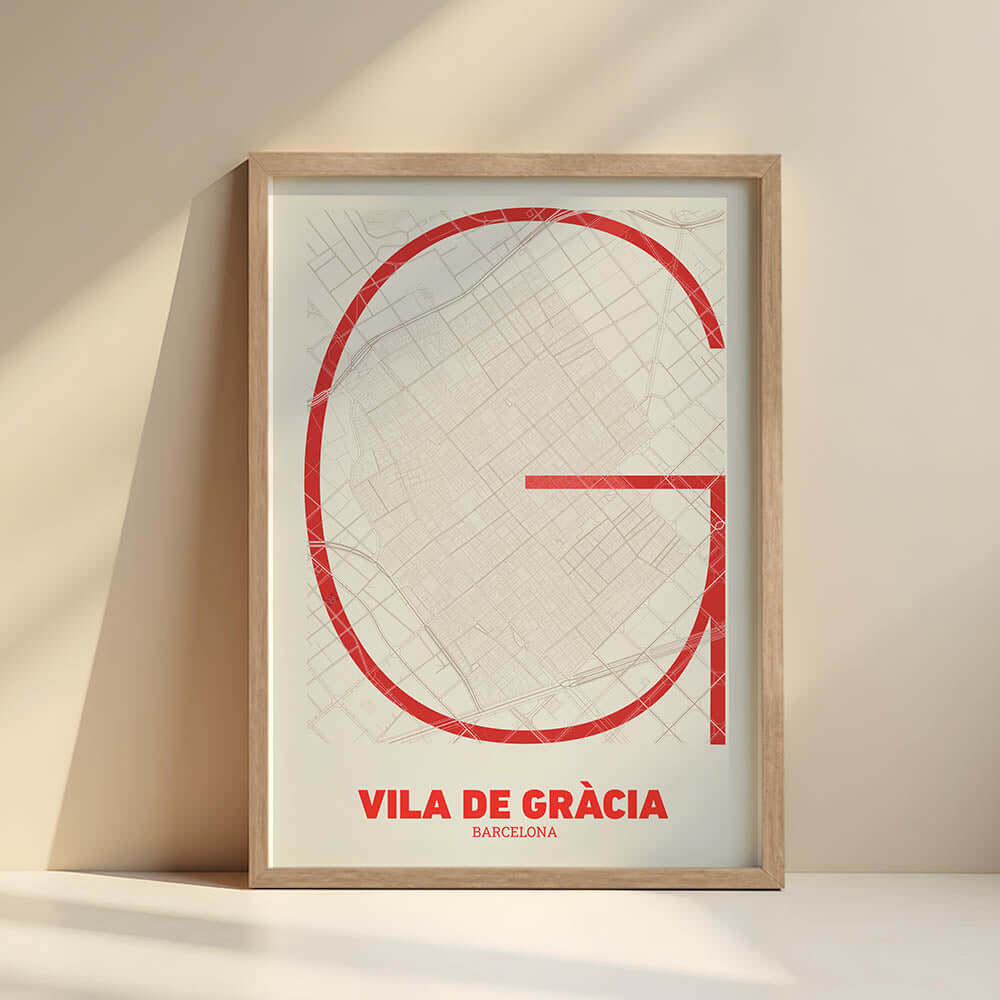 Póster del barrio de Gracia, Barcelona – "La Ultrafina"