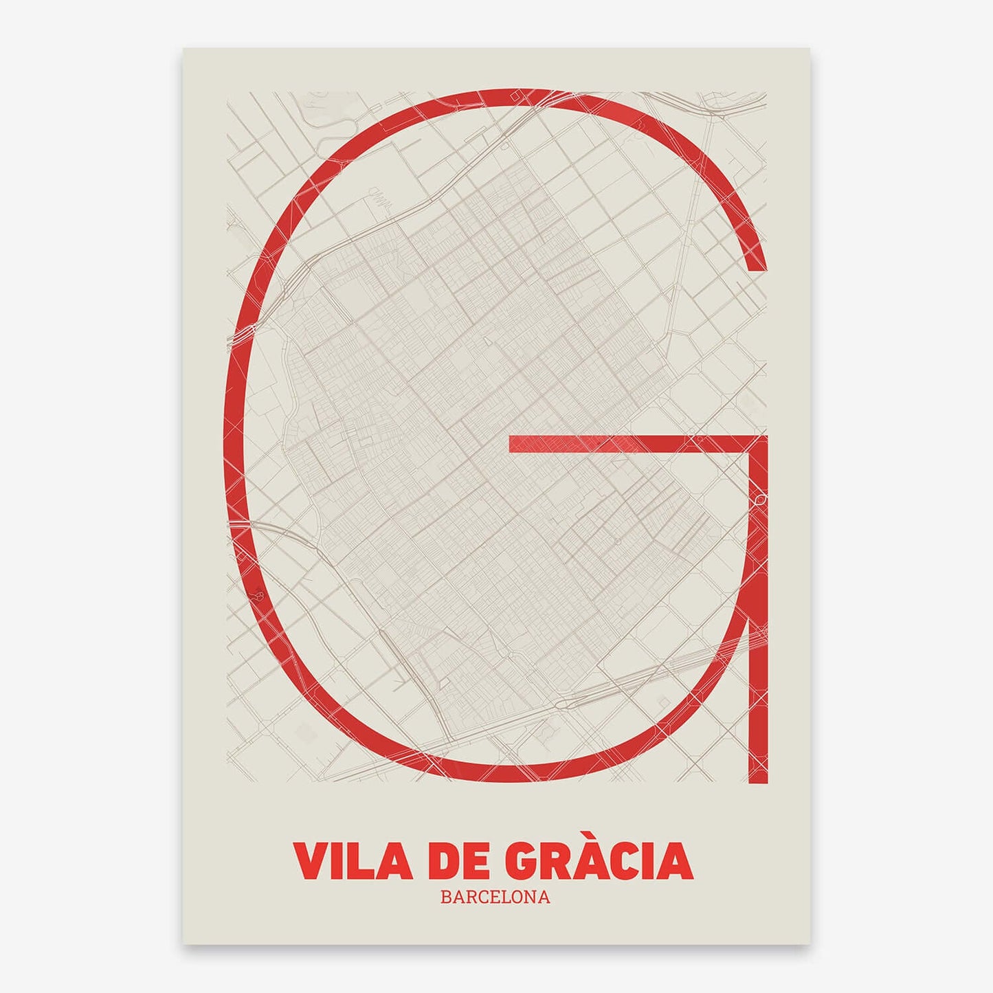 Póster del barrio de Gracia, Barcelona – "La Ultrafina"