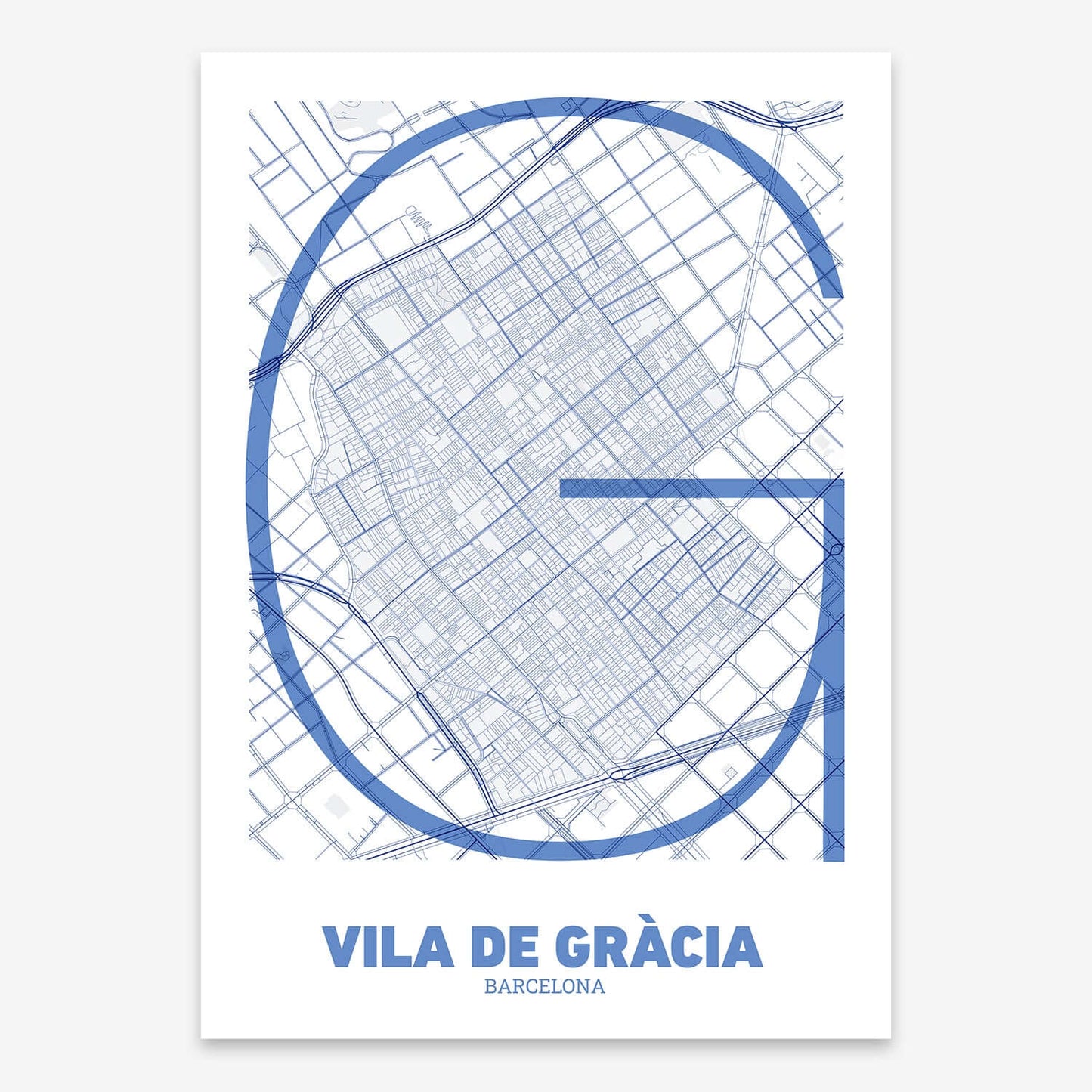 Póster del barrio de Gracia, Barcelona – "La Ultrafina"