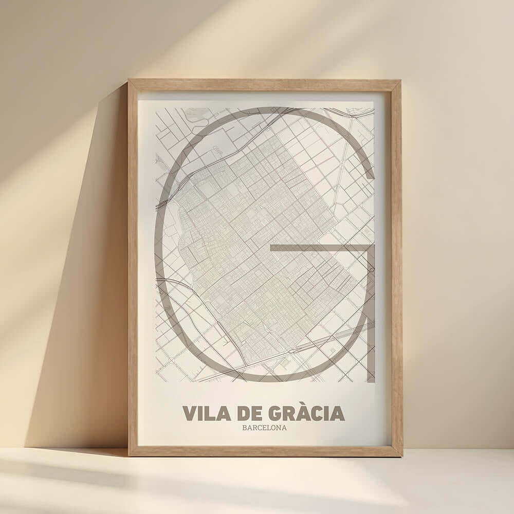 Póster del barrio de Gracia, Barcelona – "La Ultrafina"