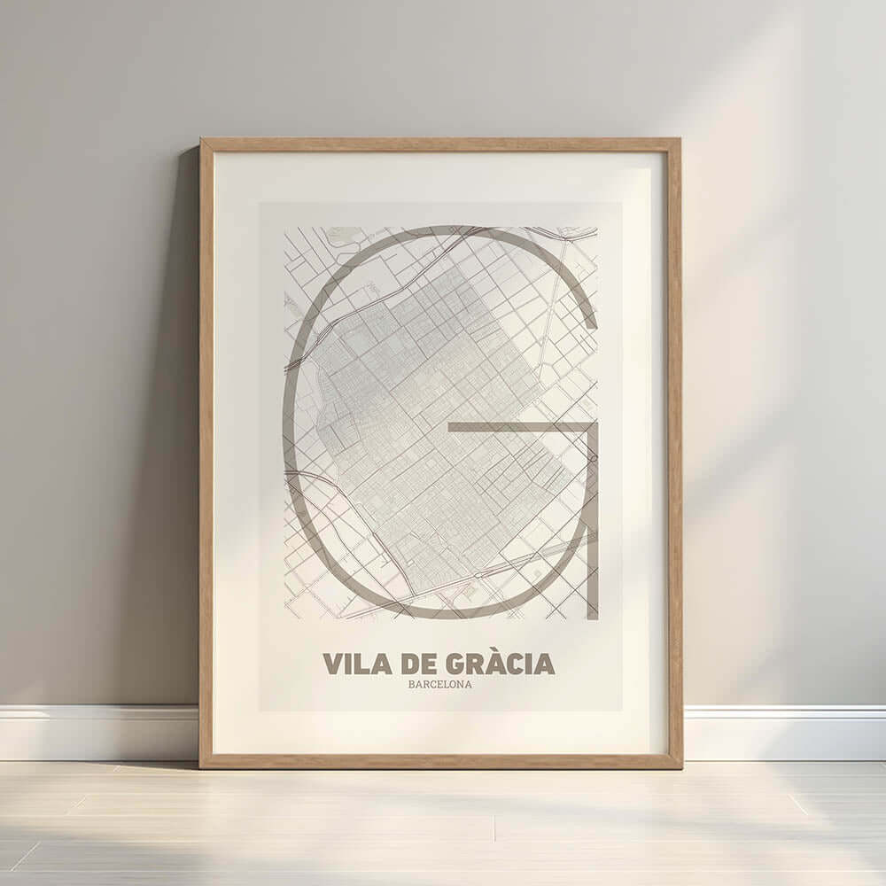 Póster del barrio de Gracia, Barcelona – "La Ultrafina"