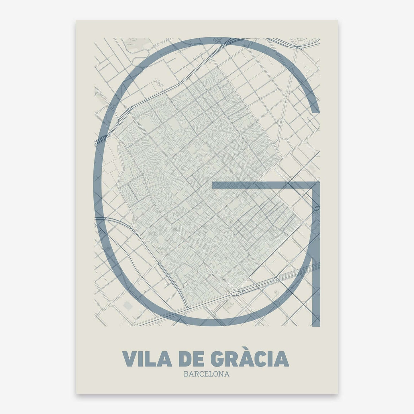 Póster del barrio de Gracia, Barcelona – "La Ultrafina"
