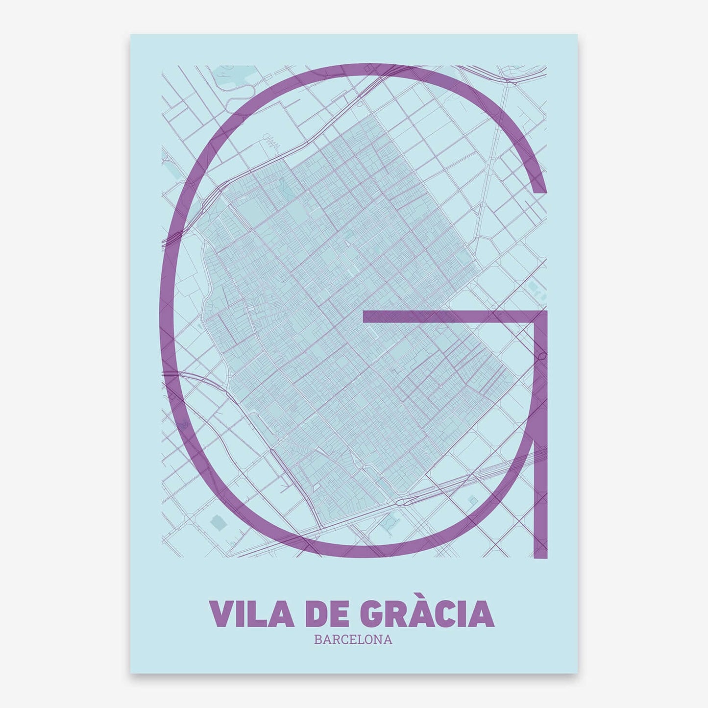 Póster del barrio de Gracia, Barcelona – "La Ultrafina"
