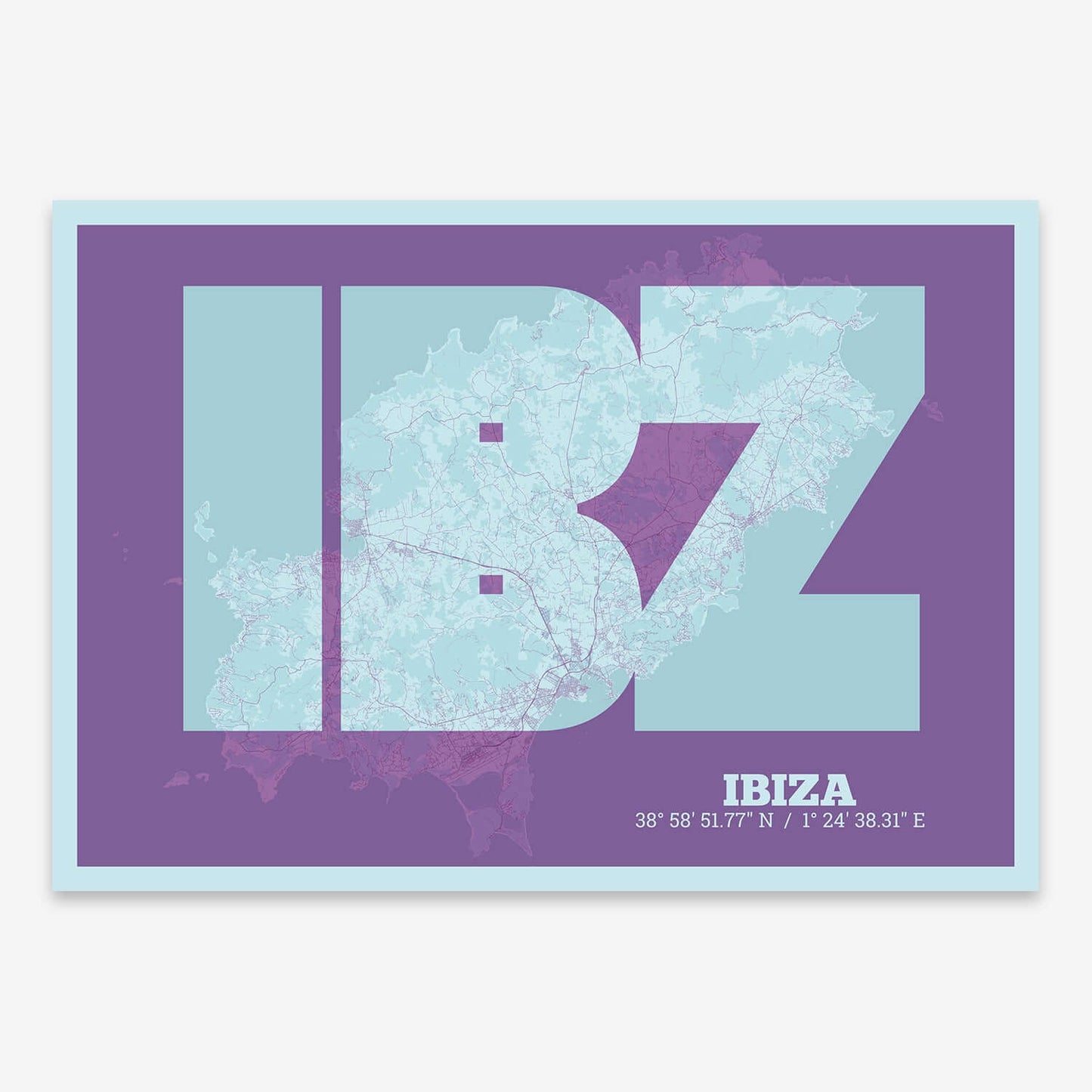Lámina decorativa de Ibiza – "La Súper Bold"