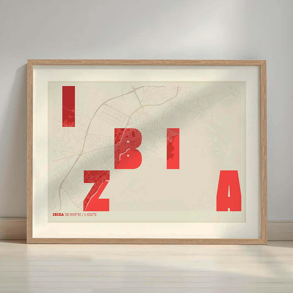 Mapa artístico de Ibiza – "Cada Letra a su Aire"