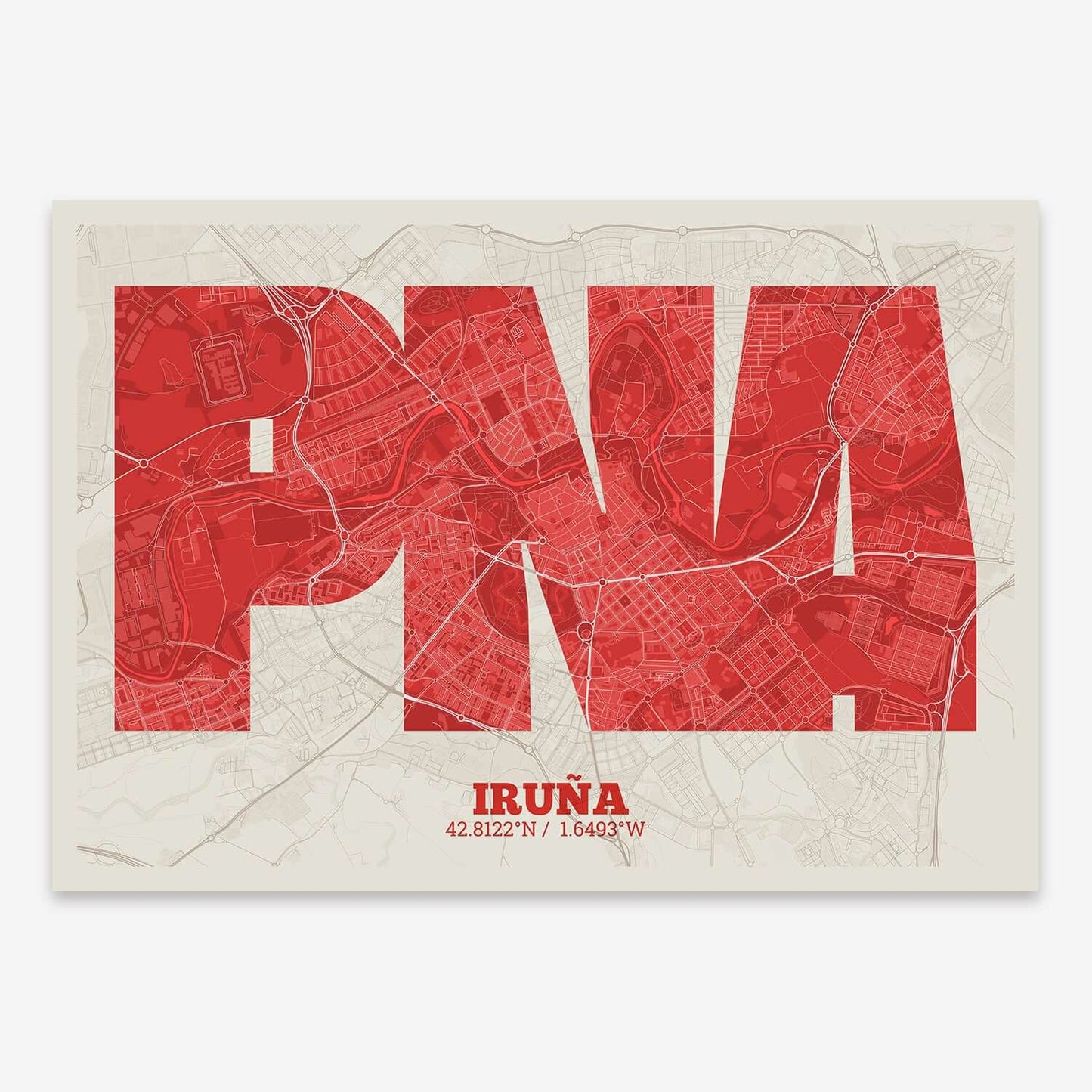 Lámina decorativa de Iruña – "La Súper Bold"