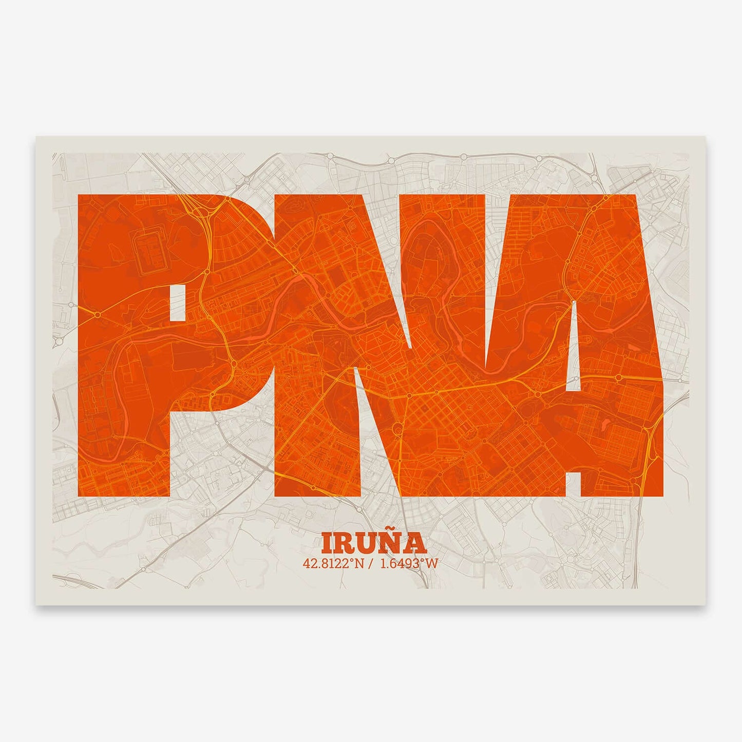 Lámina decorativa de Iruña – "La Súper Bold"