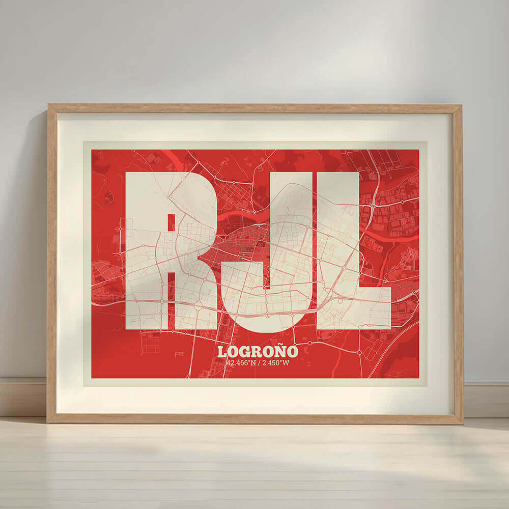 Lámina decorativa de Logroño – "La Súper Bold"