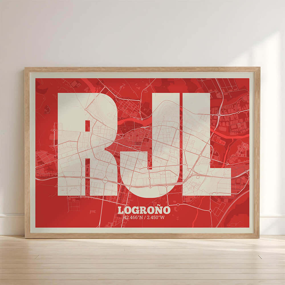 Lámina decorativa de Logroño – "La Súper Bold"