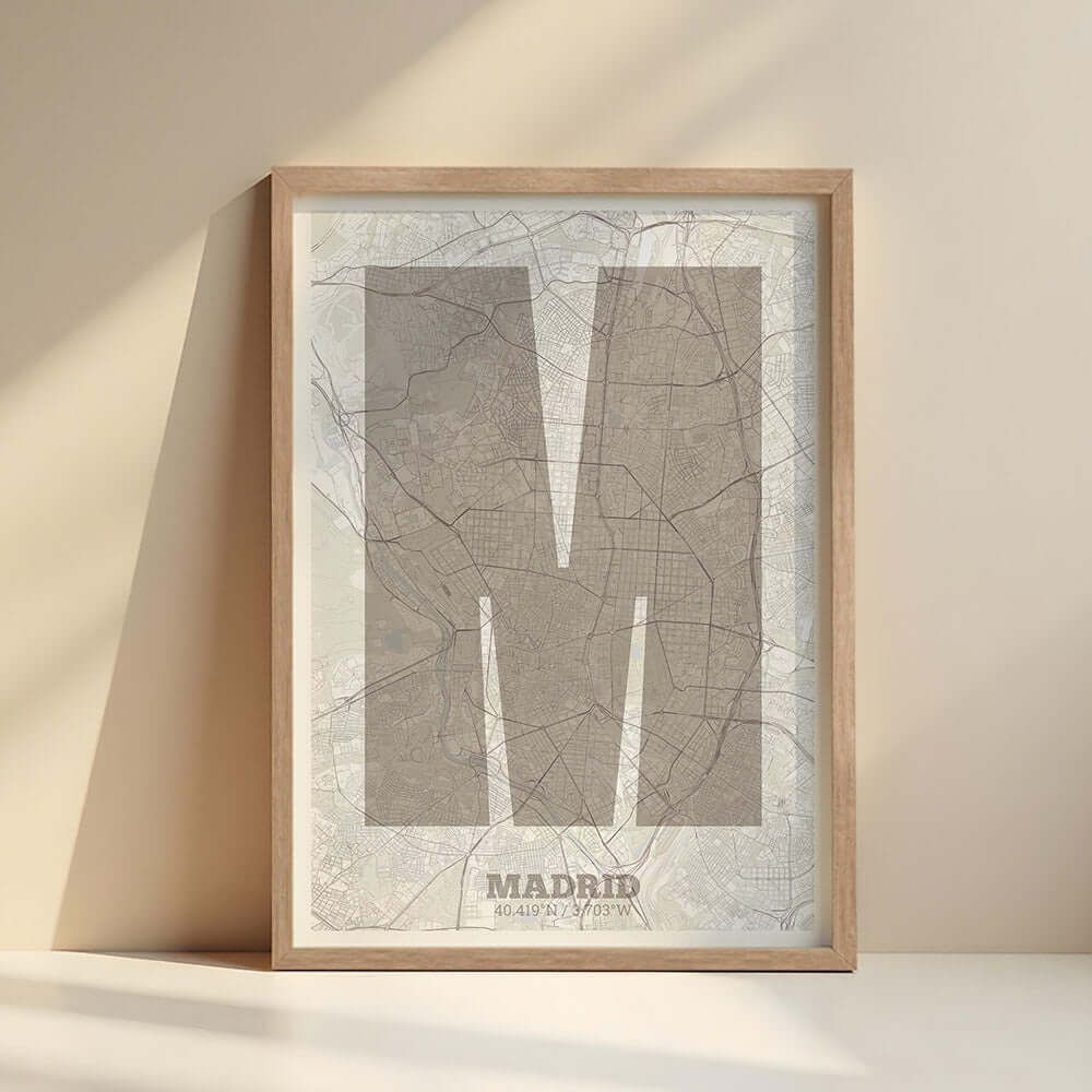 Lámina decorativa de Madrid – "La Súper Bold"