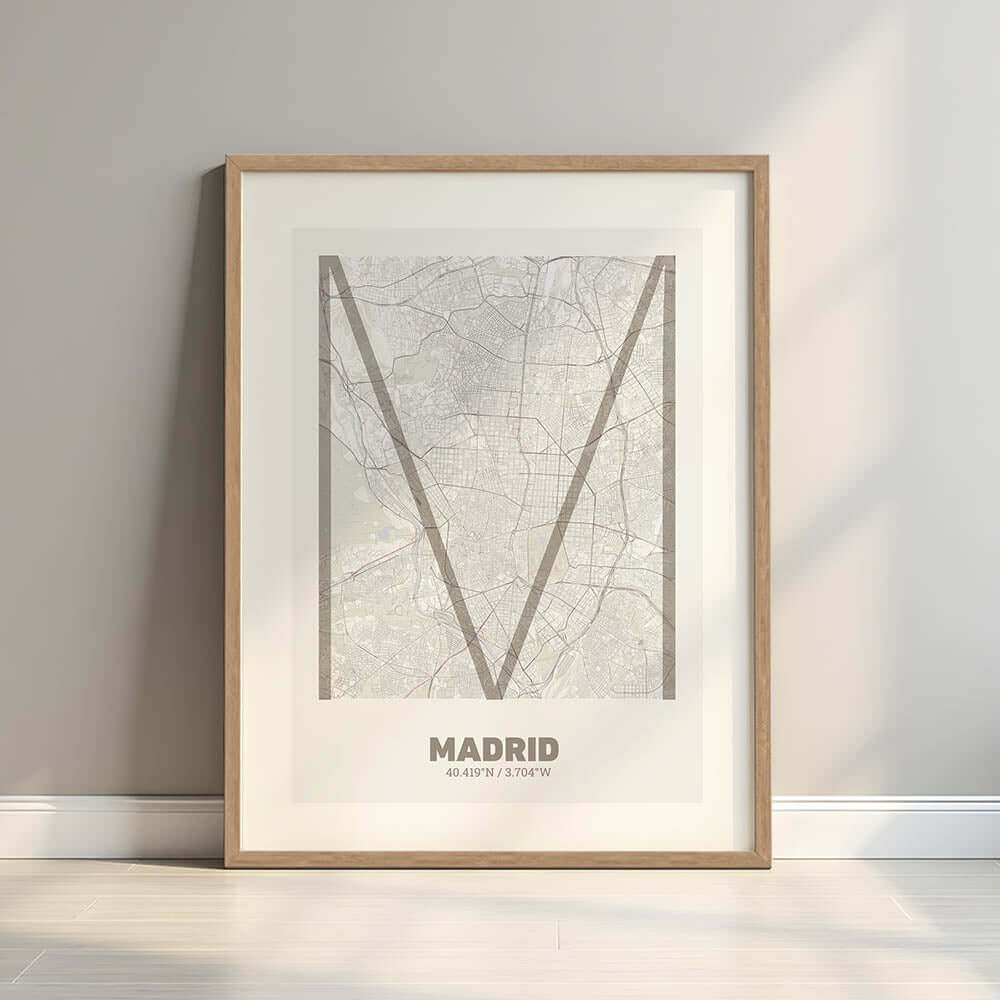 Póster decorativo de Madrid – Arte tipográfico ultrafino