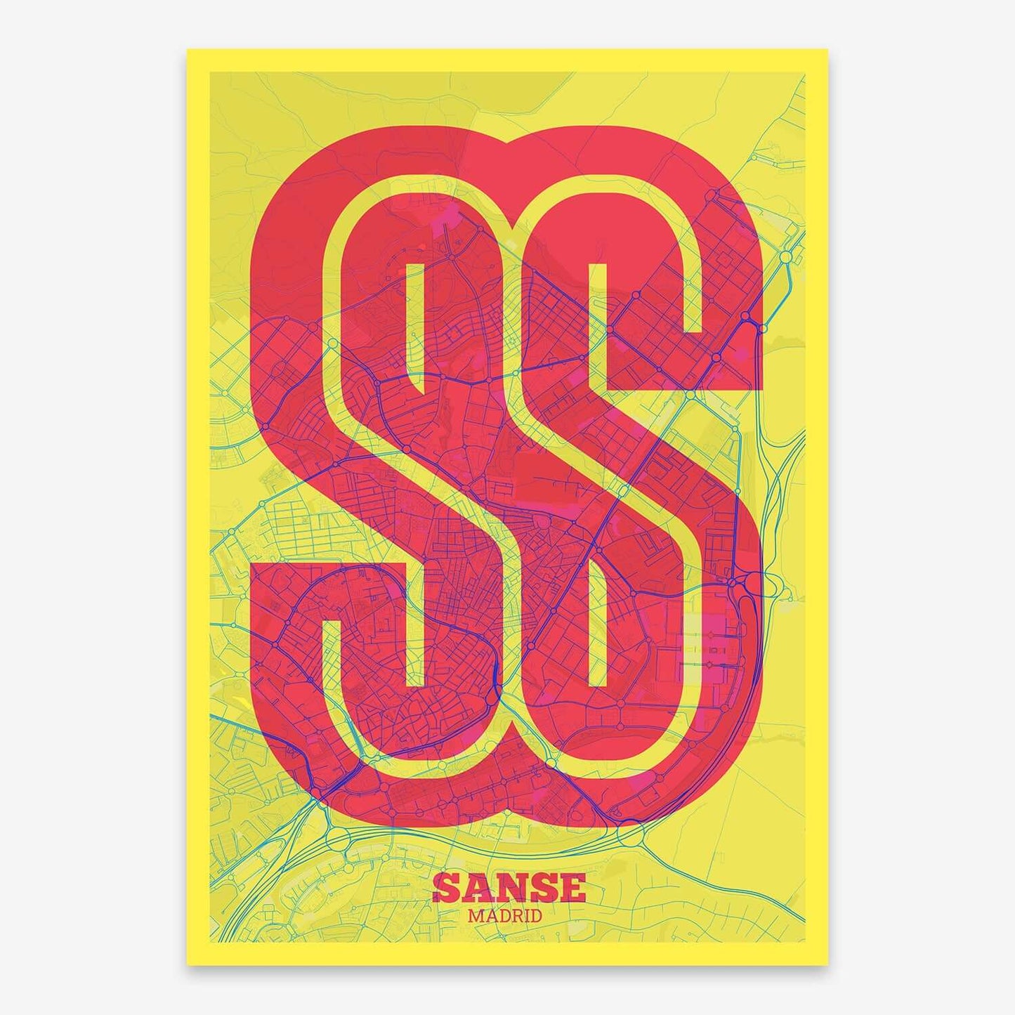 Lámina decorativa de Sanse – Arte tipográfico moderno