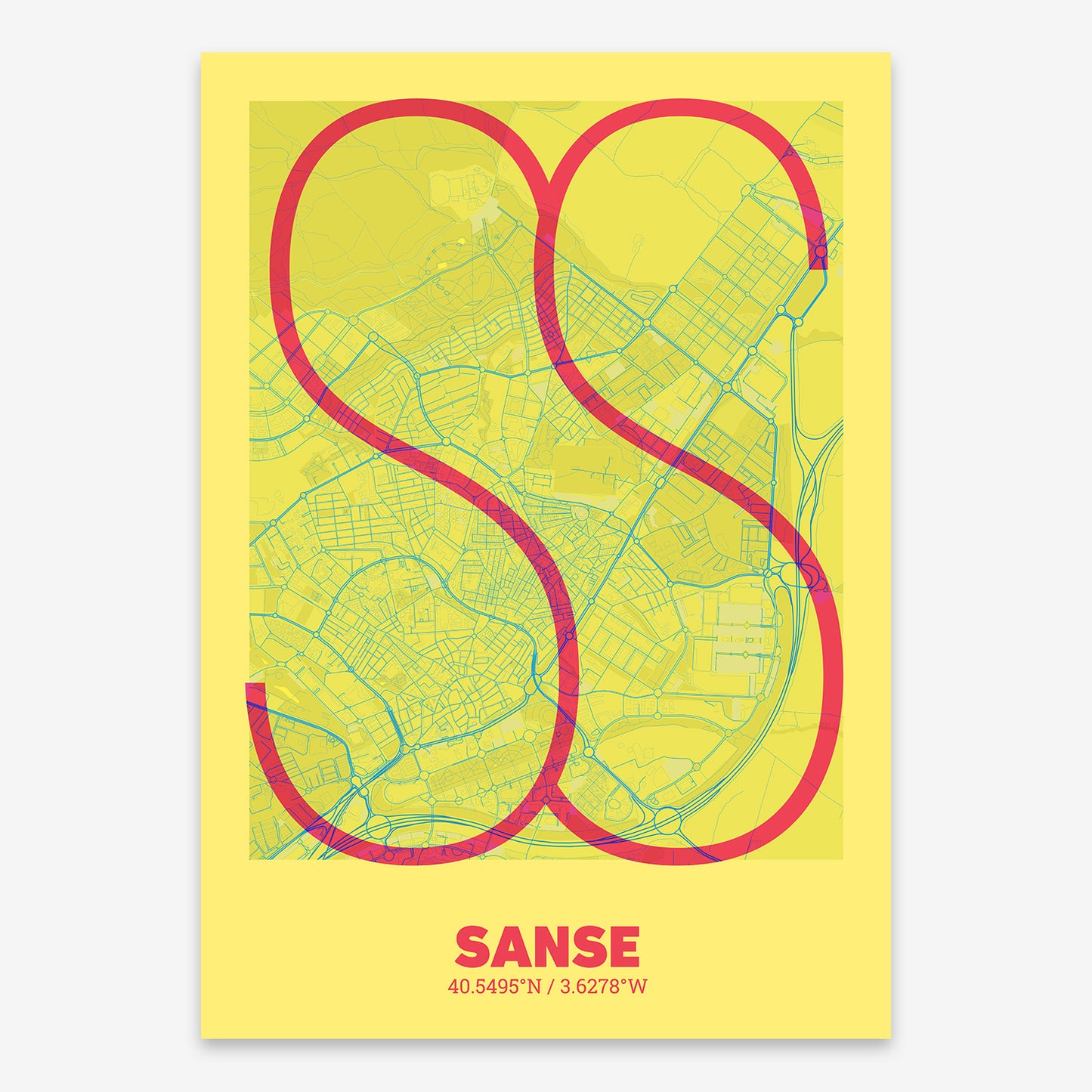Sanse, Madrid.Map V07