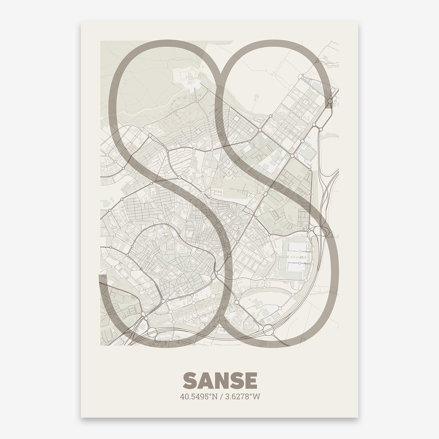 Sanse, Madrid.Map V07