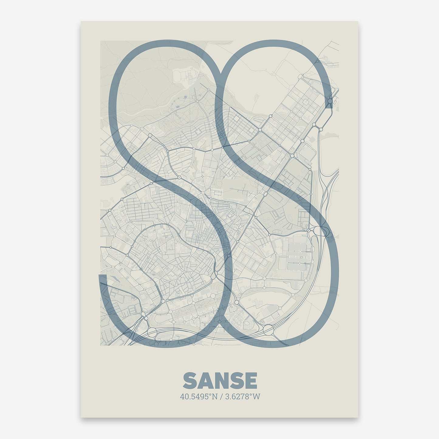 Sanse, Madrid.Map V07