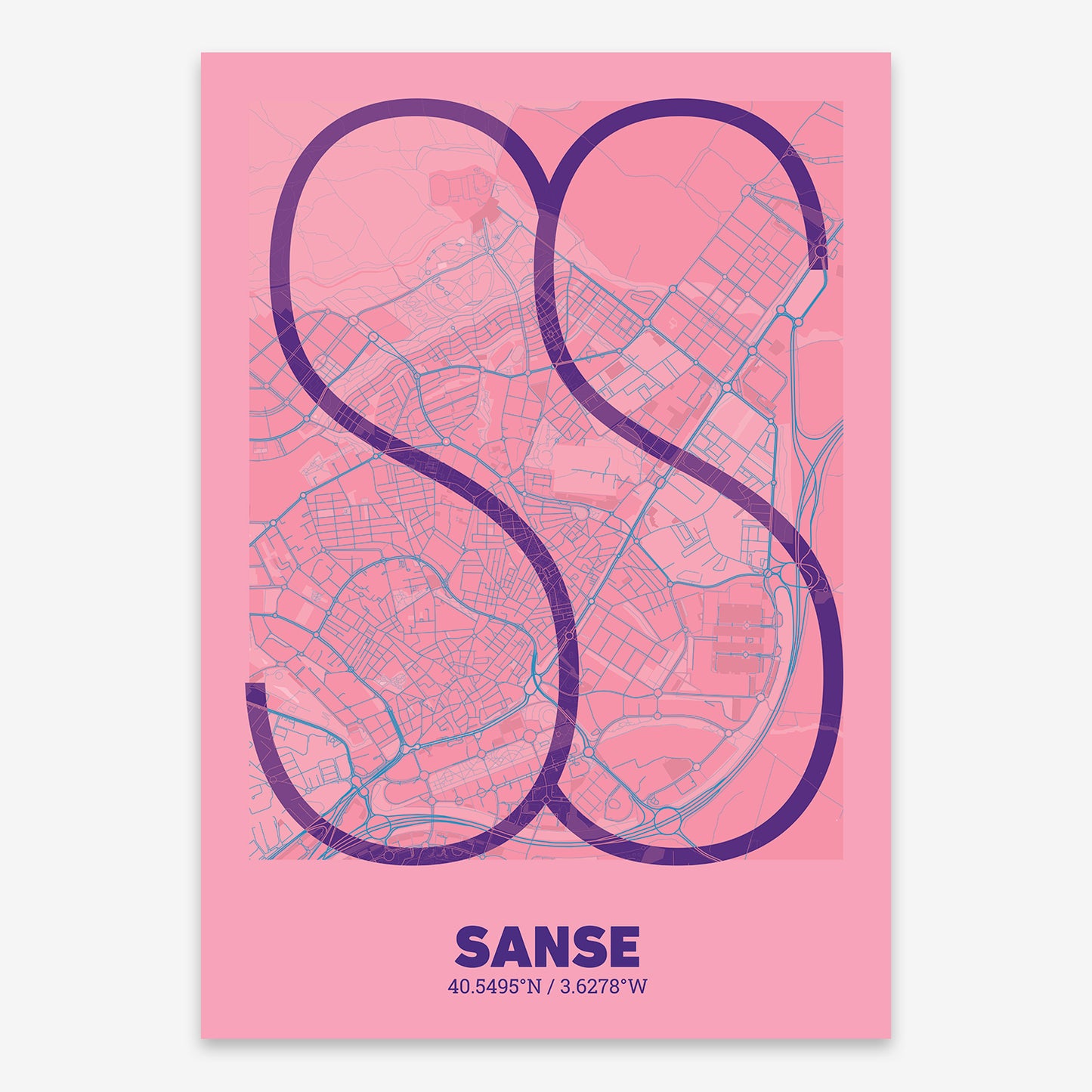 Sanse, Madrid.Map V07