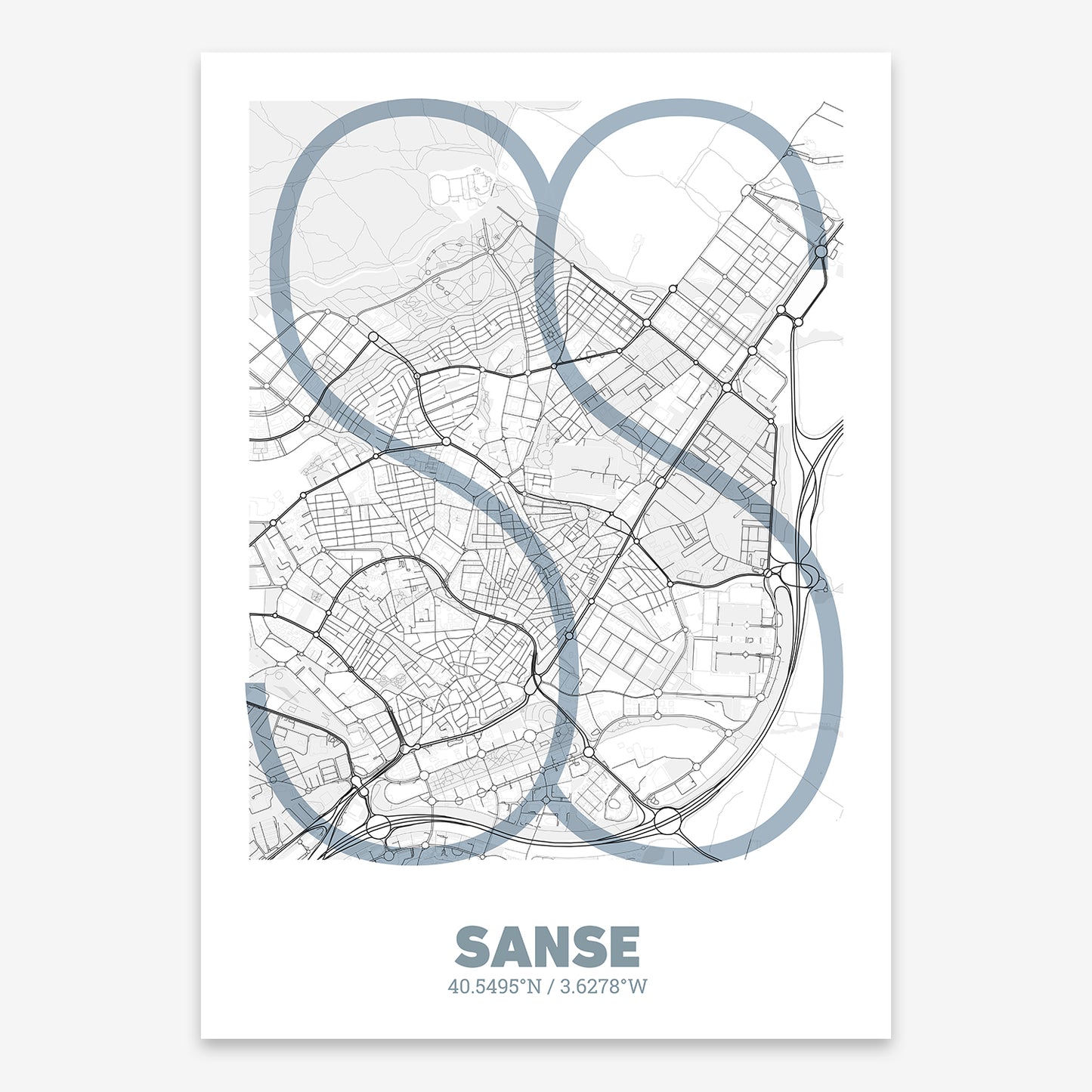 Sanse, Madrid.Map V07