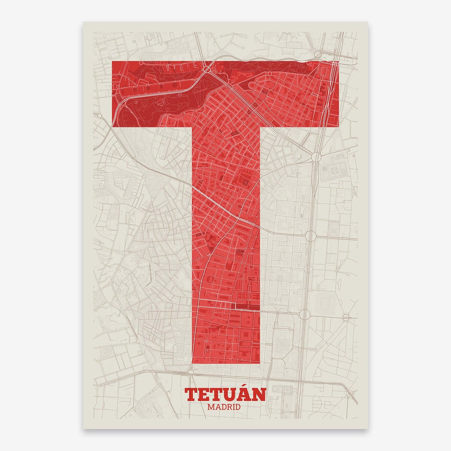 Lámina decorativa de Tetuán, Madrid – "La Súper Bold"