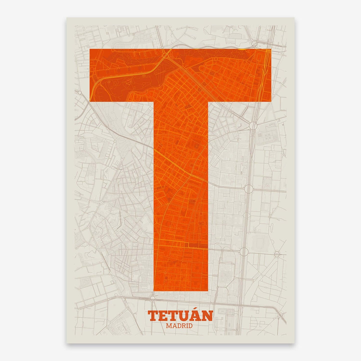 Lámina decorativa de Tetuán, Madrid – "La Súper Bold"