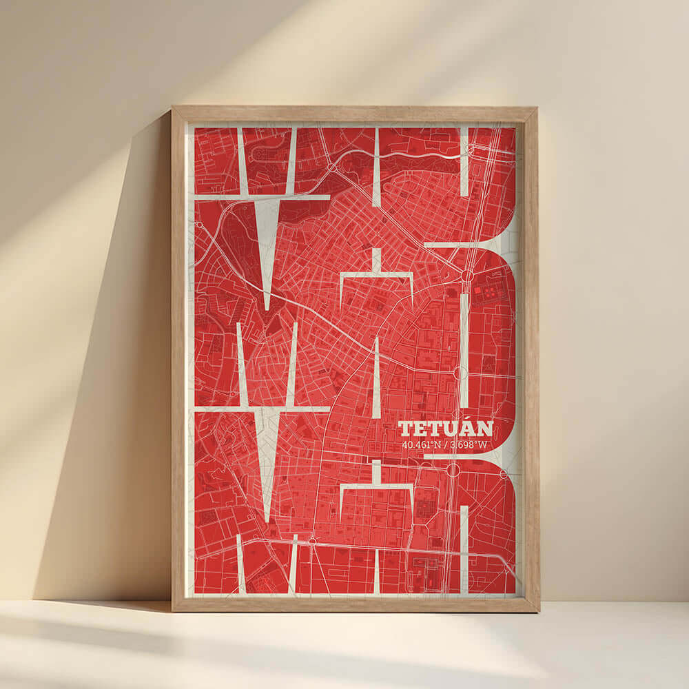 Ilustración de Tetuán, Madrid con tipografía geométrica – "Las Letras Inseparables"