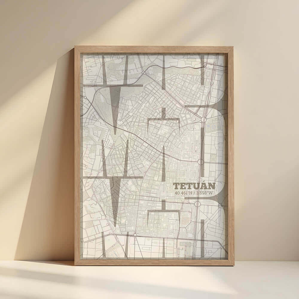 Ilustración de Tetuán, Madrid con tipografía geométrica – "Las Letras Inseparables"