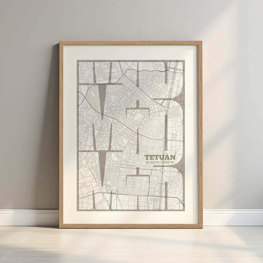 Ilustración de Tetuán, Madrid con tipografía geométrica – "Las Letras Inseparables"