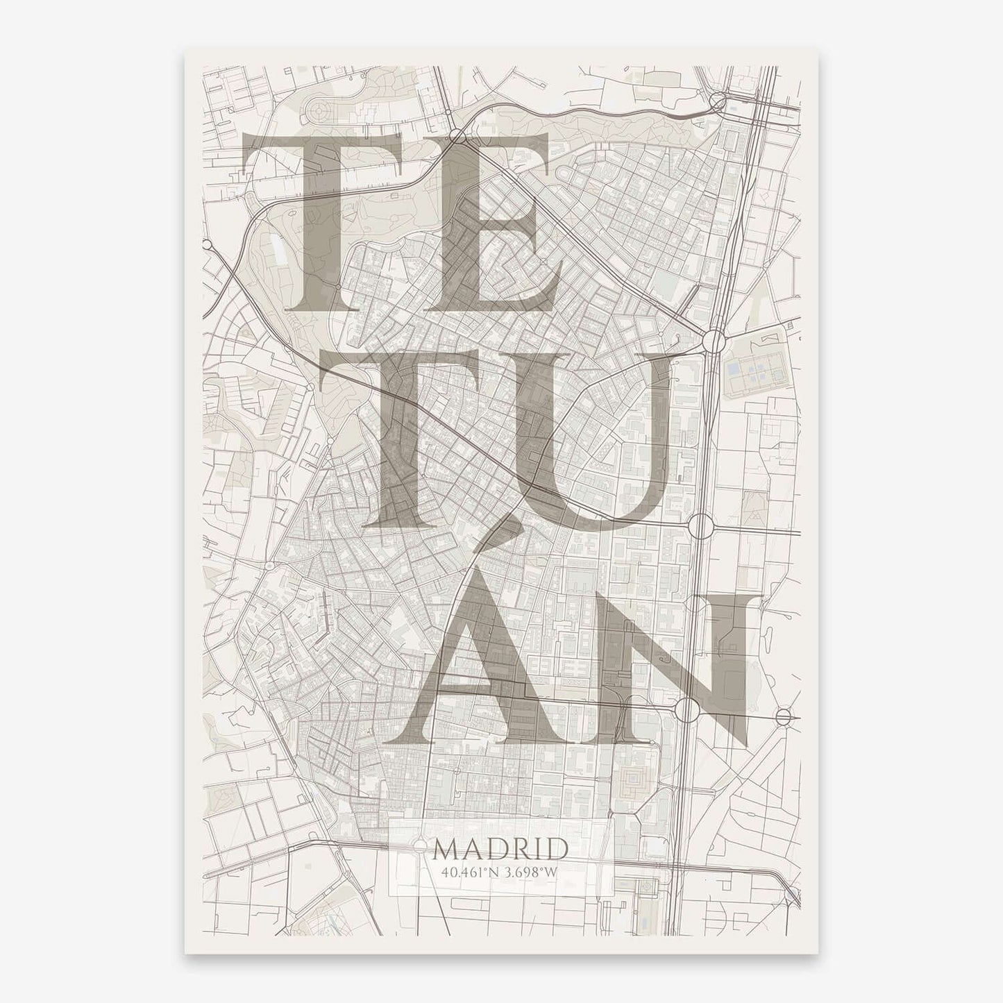 Lámina artística de Tetuán, Madrid – "La Clásica"