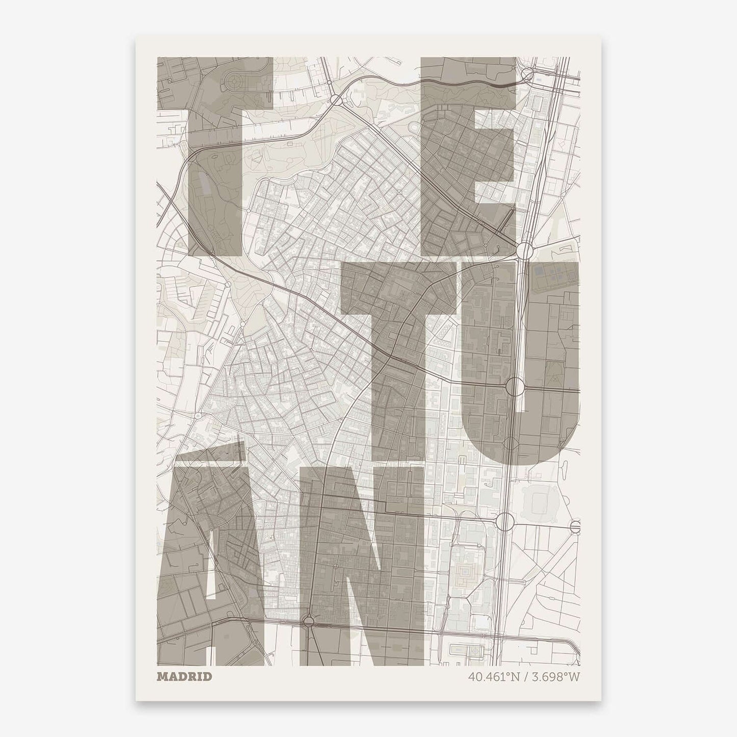 Mapa artístico de Tetuán, Madrid – "Cada Letra a su Aire"