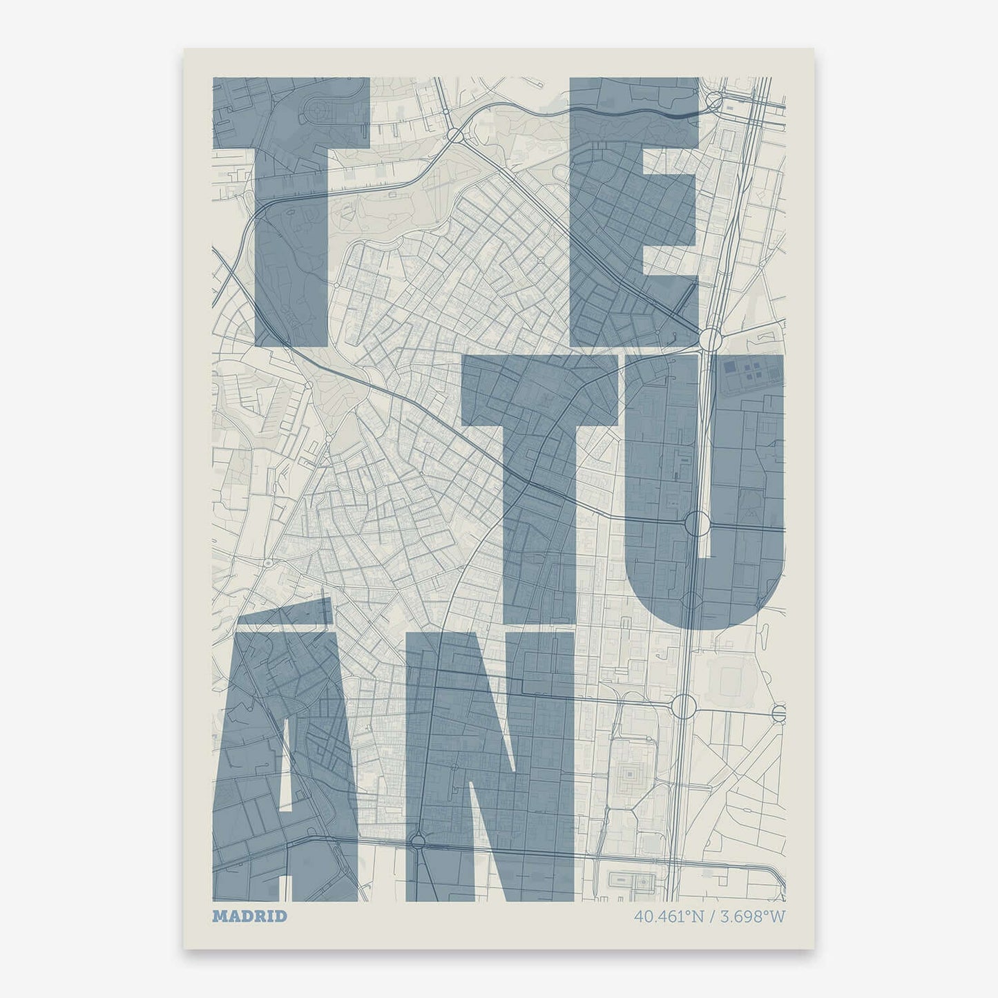 Mapa artístico de Tetuán, Madrid – "Cada Letra a su Aire"