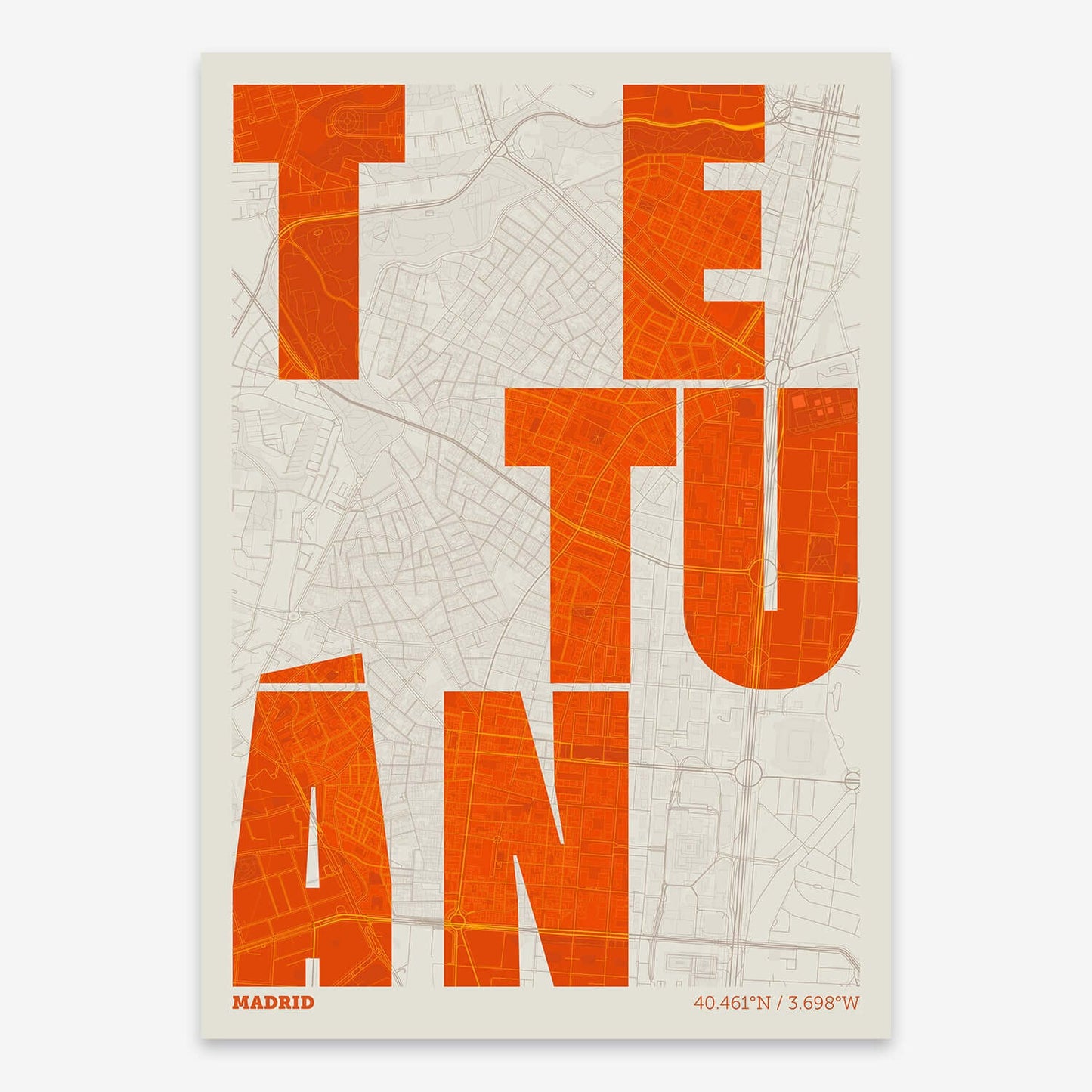 Mapa artístico de Tetuán, Madrid – "Cada Letra a su Aire"