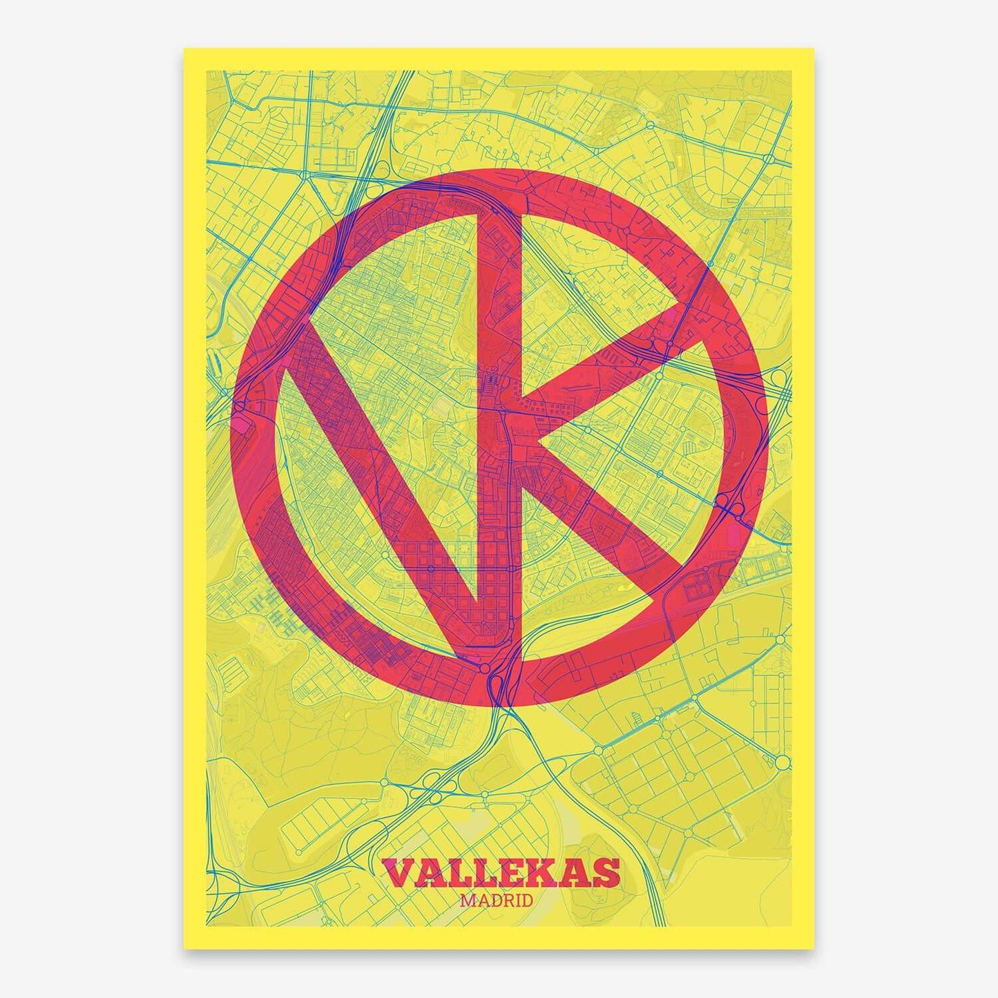Lámina decorativa de Vallecas, Madrid – "La Súper Bold"