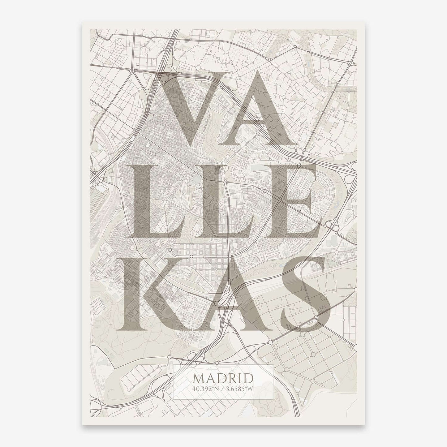 Lámina artística de Vallecas, Madrid – "La Clásica"