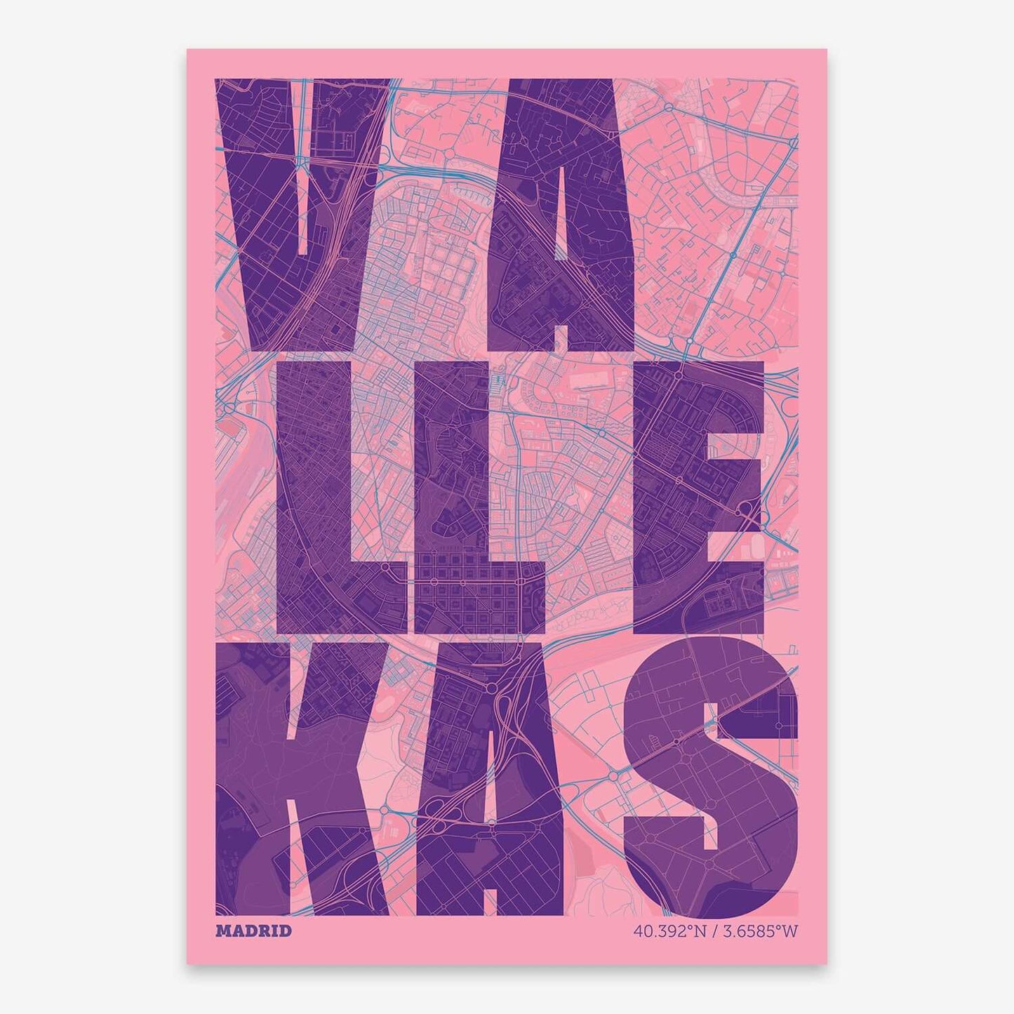 Mapa artístico de Vallecas, Madrid – "Cada Letra a su Aire"