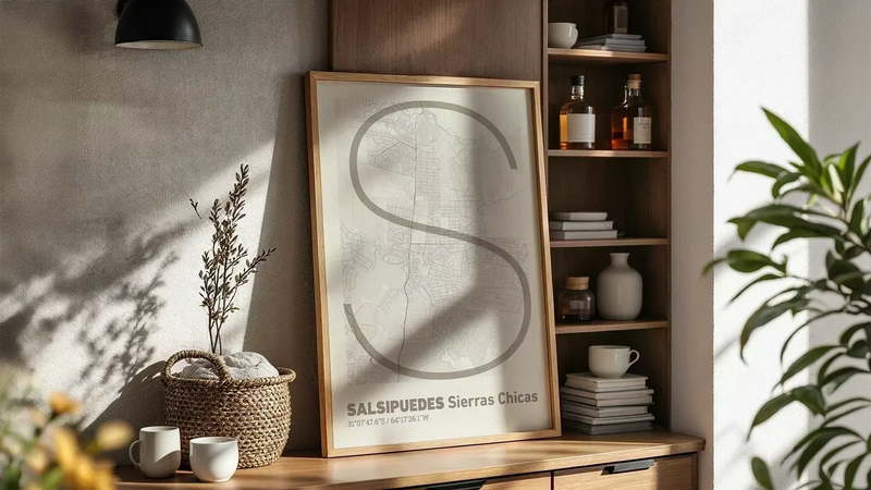 Close despite the distance: A personalized print of Salsipuedes, Argentina