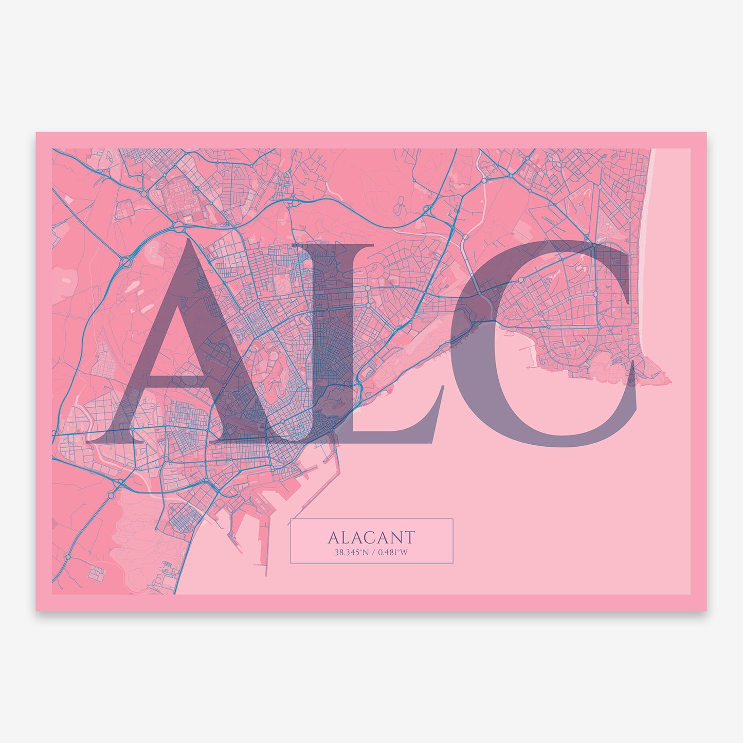 Alacant Map V06 Tuscan / No Frame / No