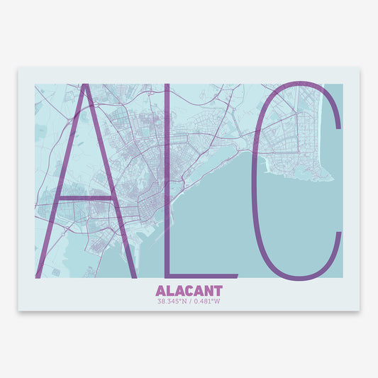 Alacant Map V07 Shabby / No Frame / No